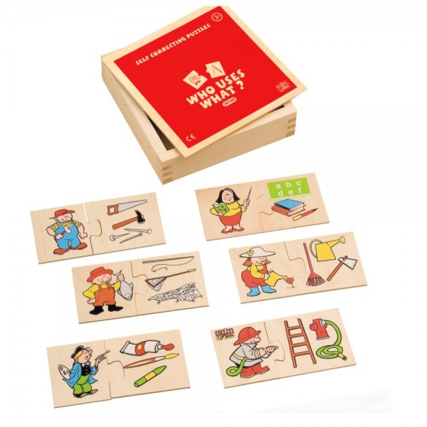 Wooden Matching Puzzles - Who Uses What?