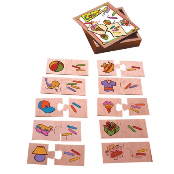 Wooden Matching Puzzles - Colours