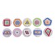 Giant Geometric Shapes Stamps, 3 Inches - Set of 10