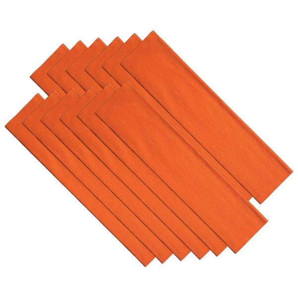 Orange Crepe Paper - Pack of 10 Sheets