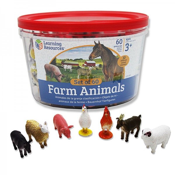 Farm Animal Counters - Set of 60